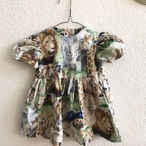 Handmade animal print dress